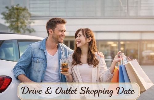 Drive and outlet shopping date in Japan