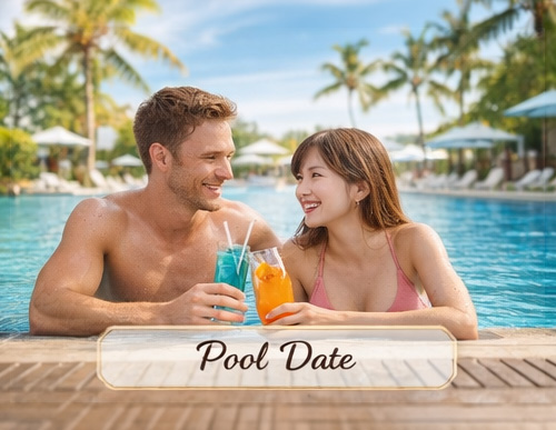Pool date in Japan
