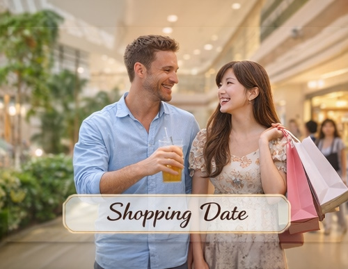 Shopping date in Japan